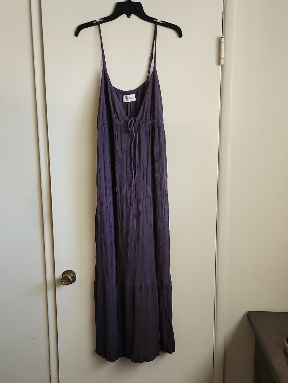 Gray Rhea Flowy Gauzy Maxi Dress L /XL Like New!!